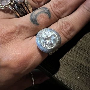 Handmade sapphire sterling silver ring